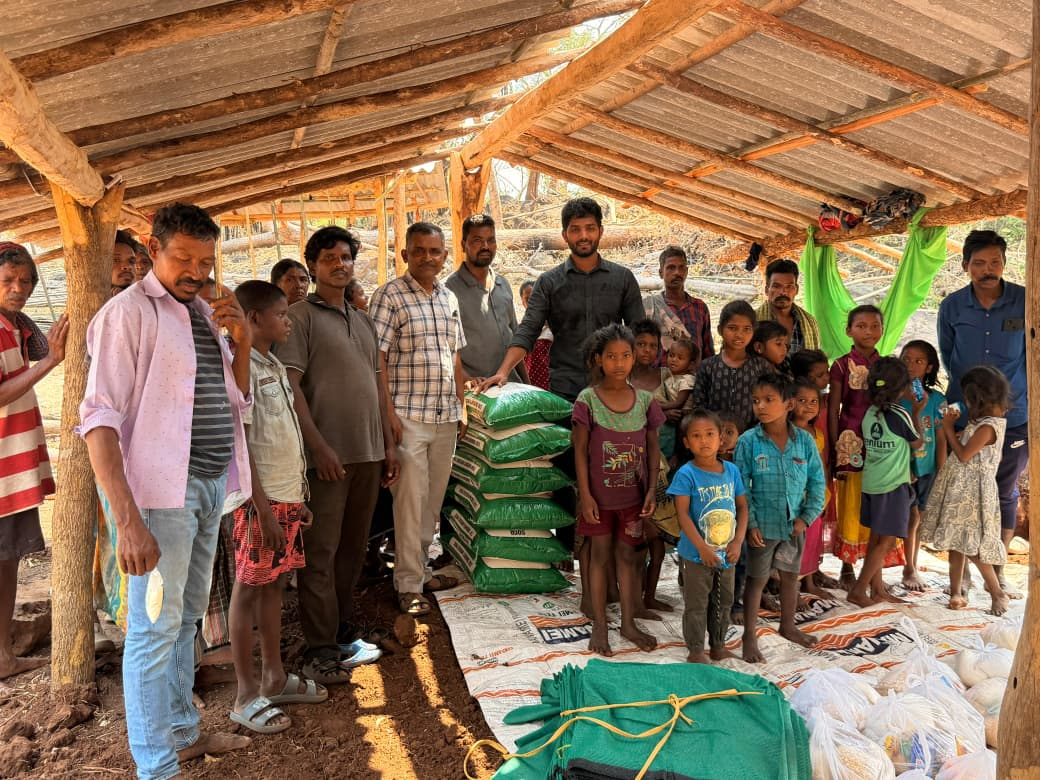 Water tank construction by DEVA Social Service in remote tribal area Andhra Pradesh